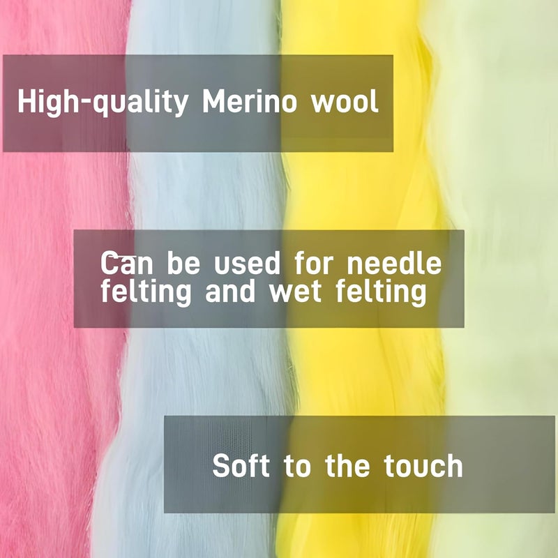 Catopia Needle Felting Kit,Wool Roving 20 Colors Set,Tools for Felted Animal Needle Felting Supplies,Needle Wool Felting Tools Kit - Image 5